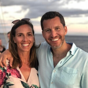  Will Cain with his wife.